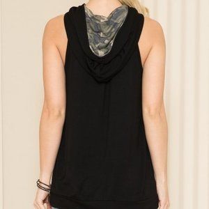 Black Camo Hoodie Tank